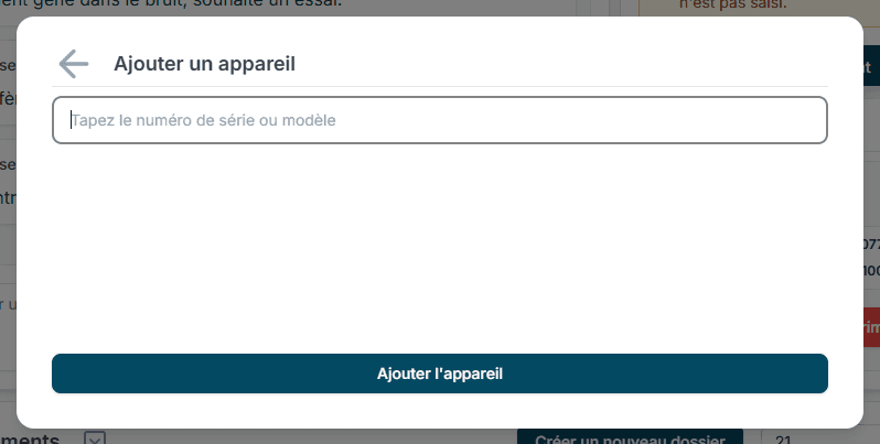 Formulaire d'ajout d'un accessoire