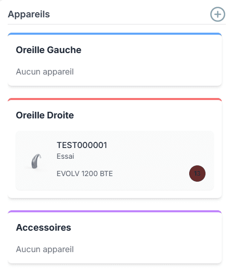 Bloc Appareils du patient