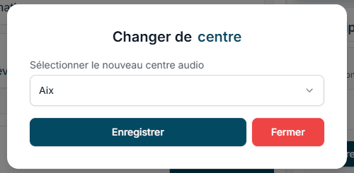Fenêtre Changer de centre