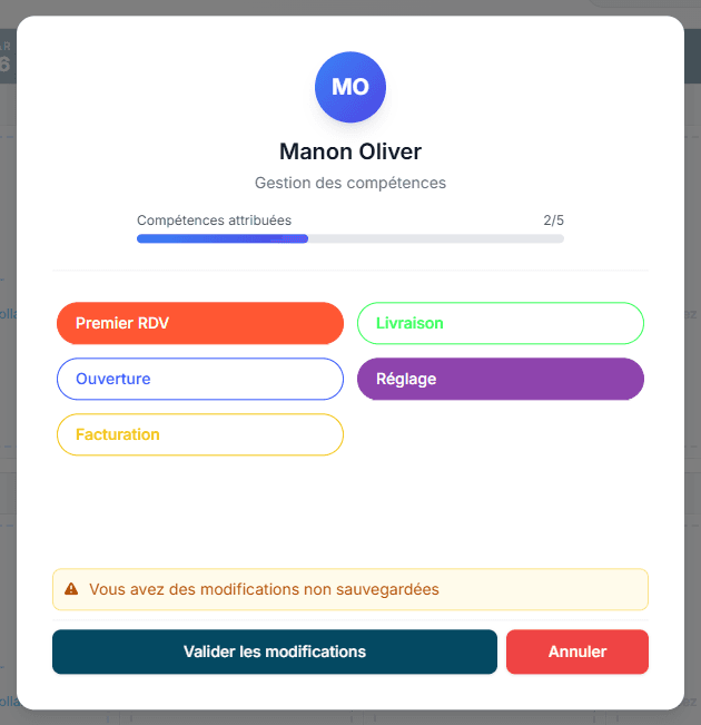 Gestion des compétences