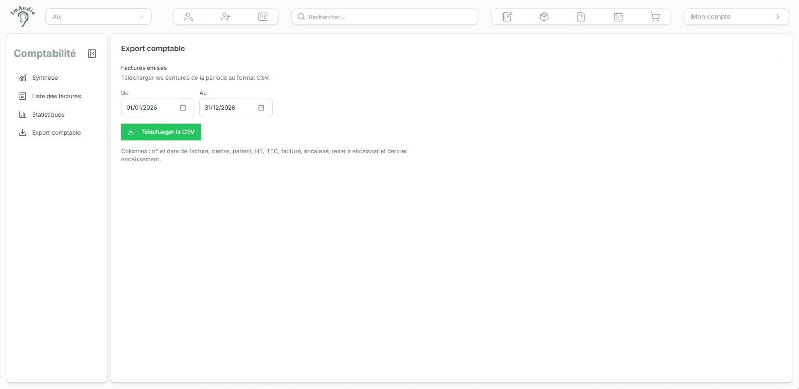 Export comptable