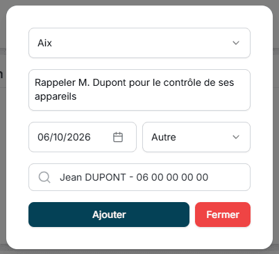 Fenêtre de tâche