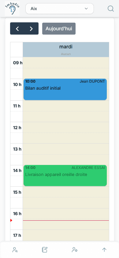 Barres du haut et du bas sur mobile