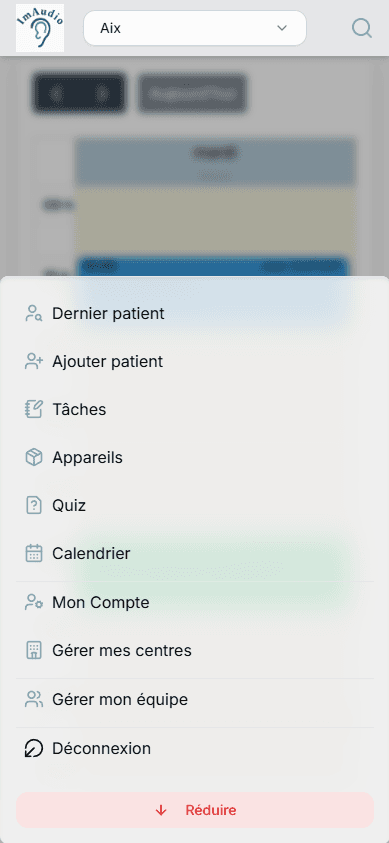 Menu du bas agrandi