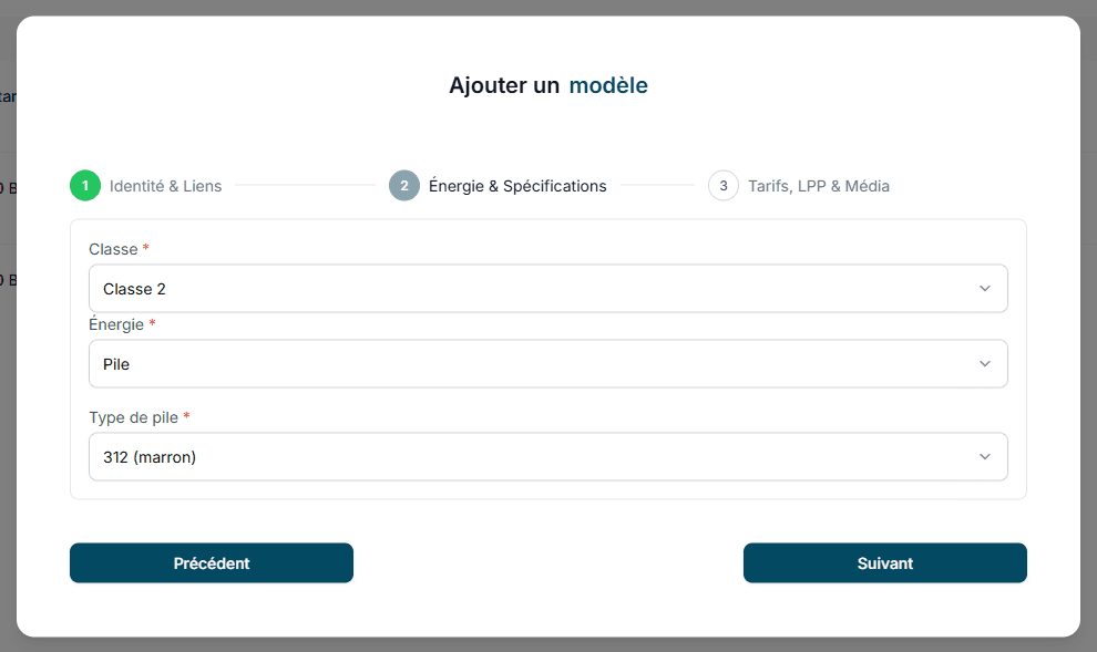 Formulaire modèle