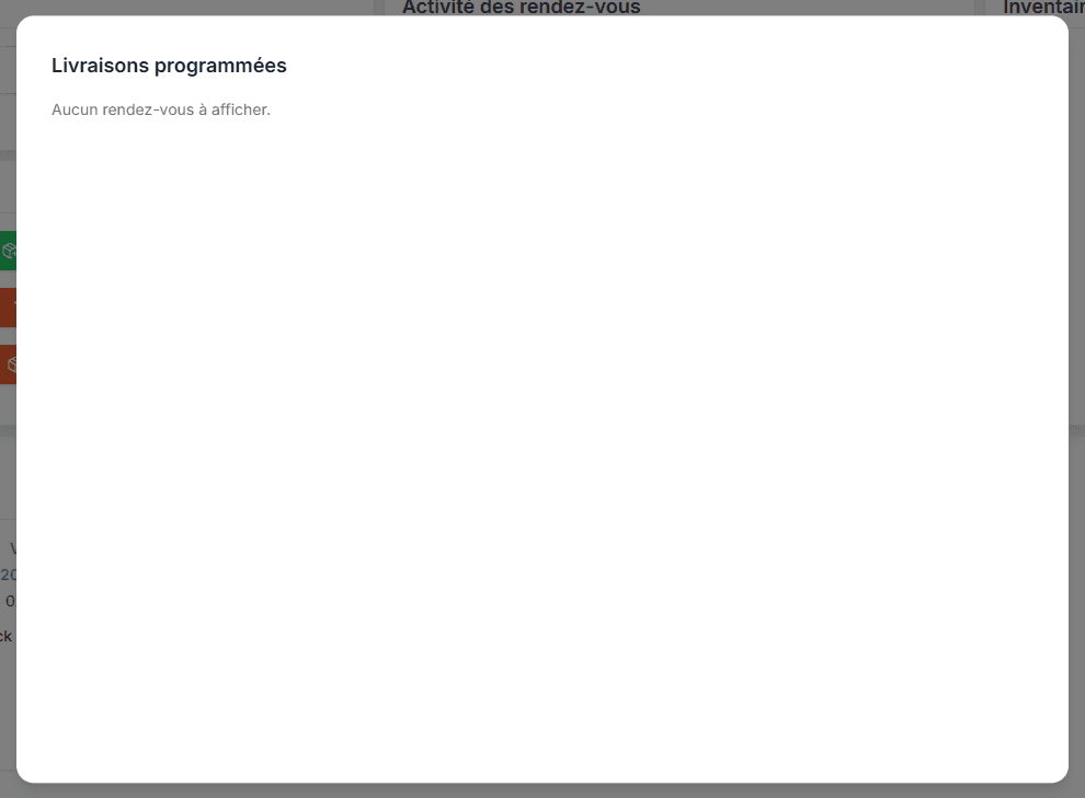 Livraisons programmées